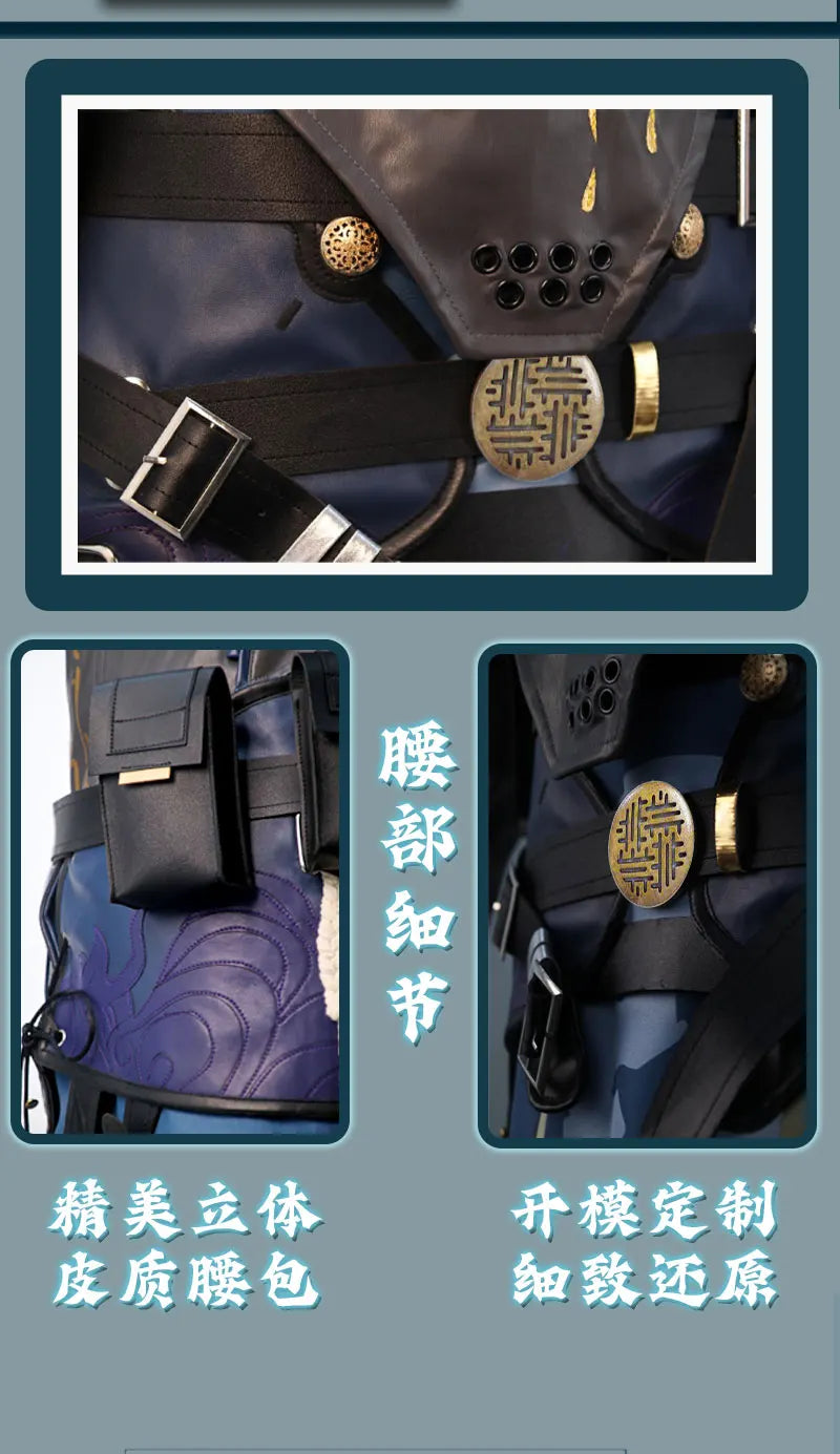 New Mooyiyi cos Game Wuthering Waves Cos Calcharo Cosplay Costume Halloween Christmas Role Playing S-XXXL Male Exquisite props