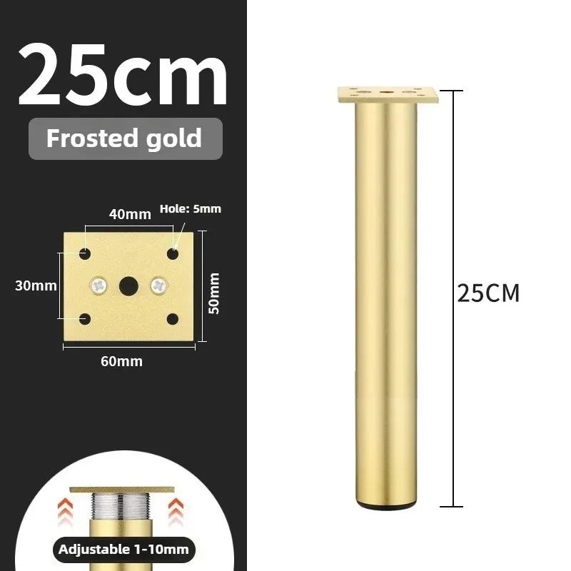 4pcs 6-30cm Aluminum Alloy Furniture Legs Metal Adjustable Legs, for Cabinet Table Legs Sofa Feet Furniture Replacement Foot
