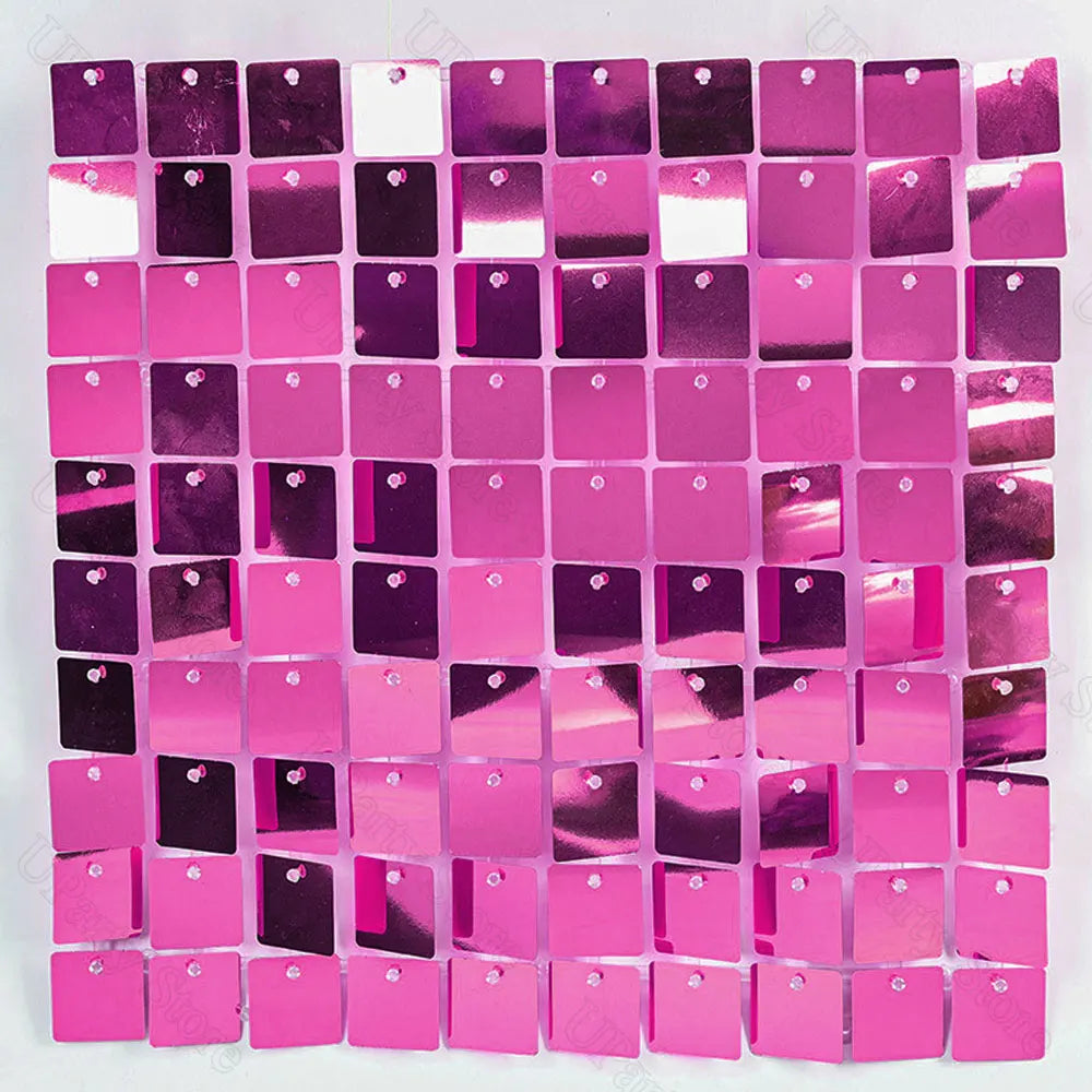 12/36Pcs Rose Gold Shimmer Wall Panels PVC Flash Glitter Sequin Panel for Birthday Baby Shower Wedding Party Backdrop Decoration