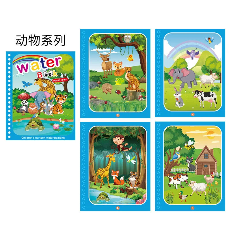 NEW Kids Magic Water Drawing Books Coloring Books Painting Toys for Kids Birthday Christmas New Year Gift for Boys and Girls