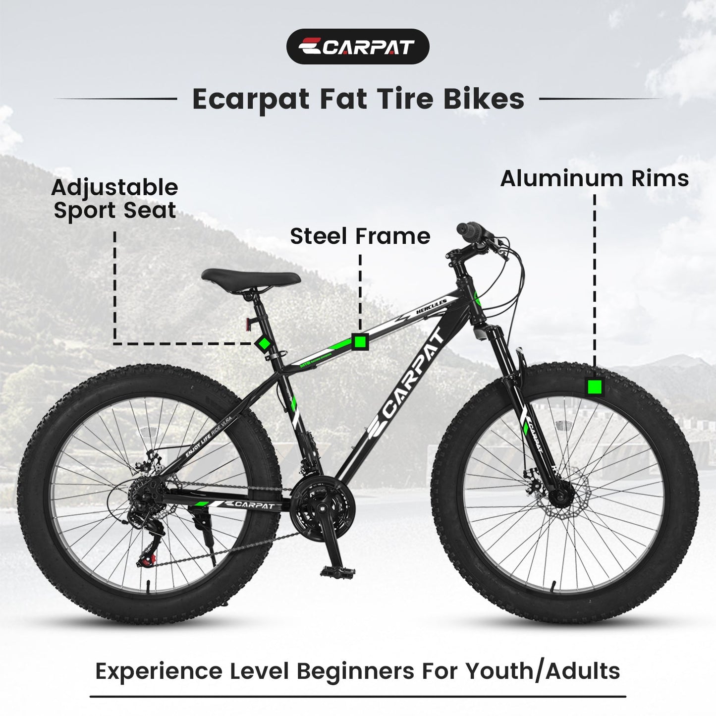 Carpat™Ruffryde – 26" Full Suspension Mountain Bike with Dual Disc