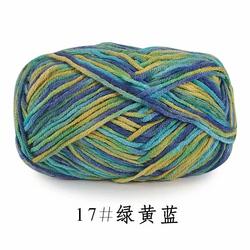 5Strands 2.5mm Colorful Soft Cotton Baby Knitting Wool Yarn Crochet Craft  Crochet Fancy Yarn Hand Knitting Sweater Baby Clothes