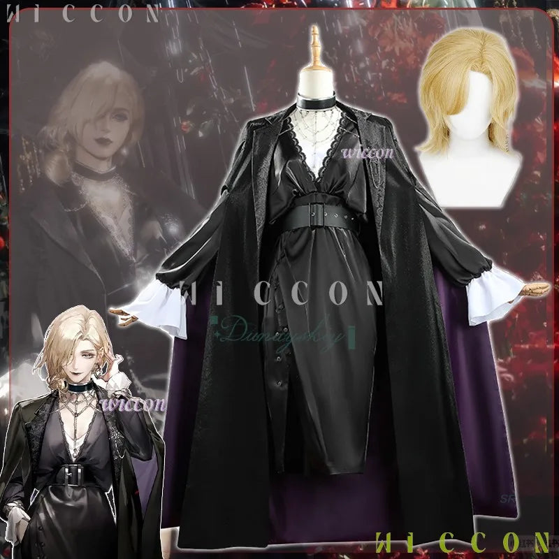 Halloween Game Path To Nowhere Happyzoo Langley Anime Cosplay Costume Long Trench Coat Wig Full Party Clothing