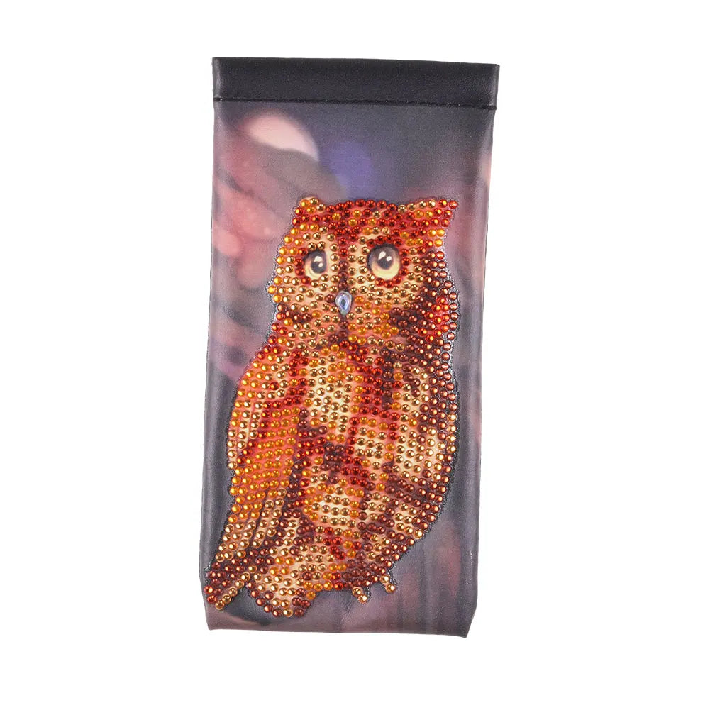DIY Diamond Painting Glasses Storage Bags Waterproof Glasses Pouches  Cartoon Diamond Painting Craft Handbag Kit Christmas Decor