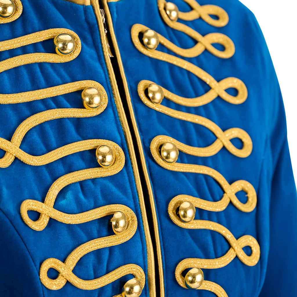 TV Doctor Devil Chord Cosplay Costume Dress Suit Chord Blue Gothic Outfits Coat Skirt Pants Set Women Steampunk Military Suit