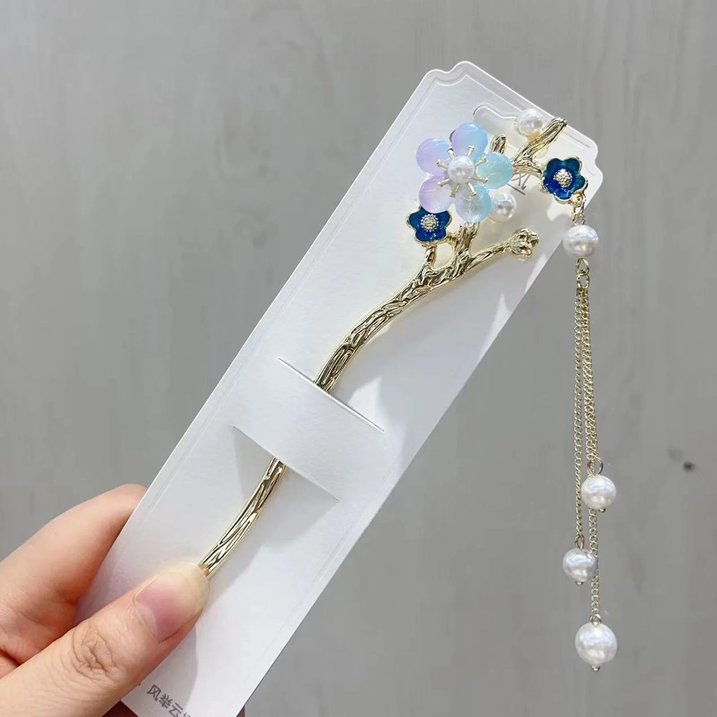 Ancient Chinese Style Hair Sticks Crystal Hairpin Chopsticks For Women Pearl Pendant Hair Clasp Forks Ancient Headpiece Gift