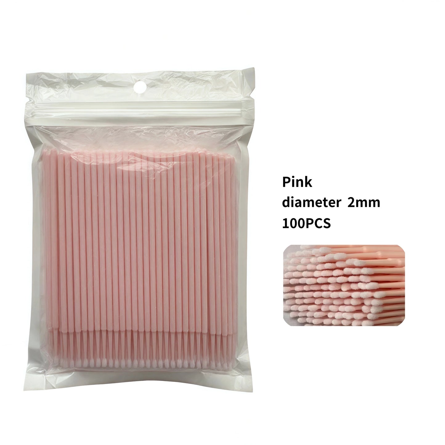 100PCS Disposable Eyelash Cleaning Brush Extension Micro Cotton Swab Eyelashes Microbrush Beauty Makeup Clean Remover Tools