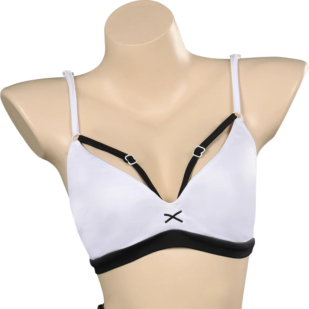 Tifa Lockhart Cosplay Swimsuit Costume Fantasy Women Bikini Top Vest Skirt Swimwear Outfits Halloween Carnival Party Suit