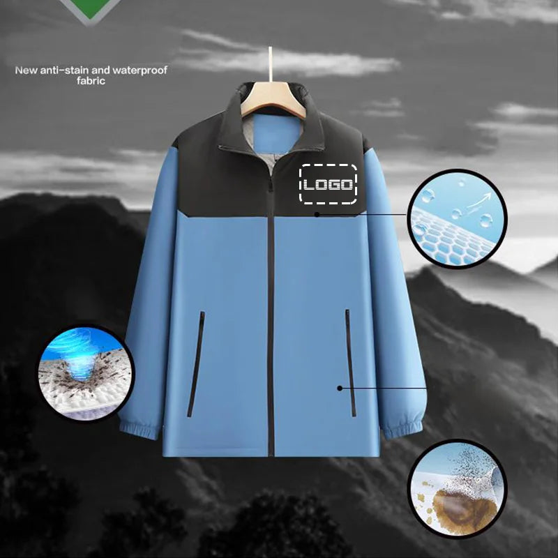 Men Women Waterproof Hiking Jackets Sun Protection Windbreaker Camping Climbing Outdoor Rain Coat Unisex Portable Clothes