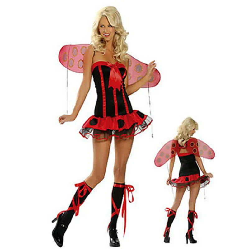 2024 NEW 5Styles Sexy  Butterfly Cosplay For Woman Lingerie Efl Wing Dress Halloween Costume For Adults Purim Carnival Role Play