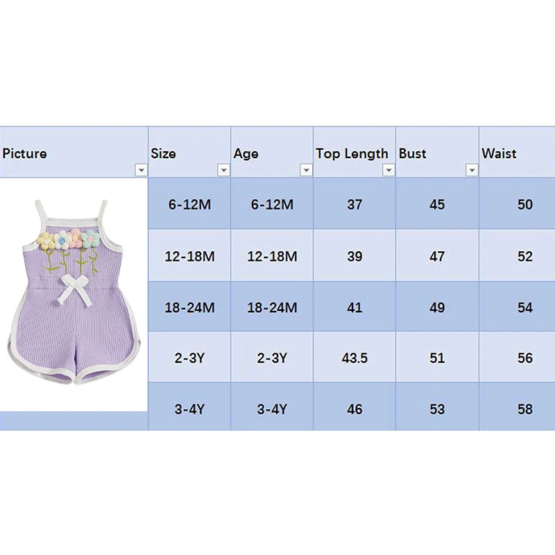 Toddler Baby Girl Summer Playsuits Sleeveless Spaghetti Strap Crochet Flower Romper Shorts Infant Short Jumpsuit Clothes