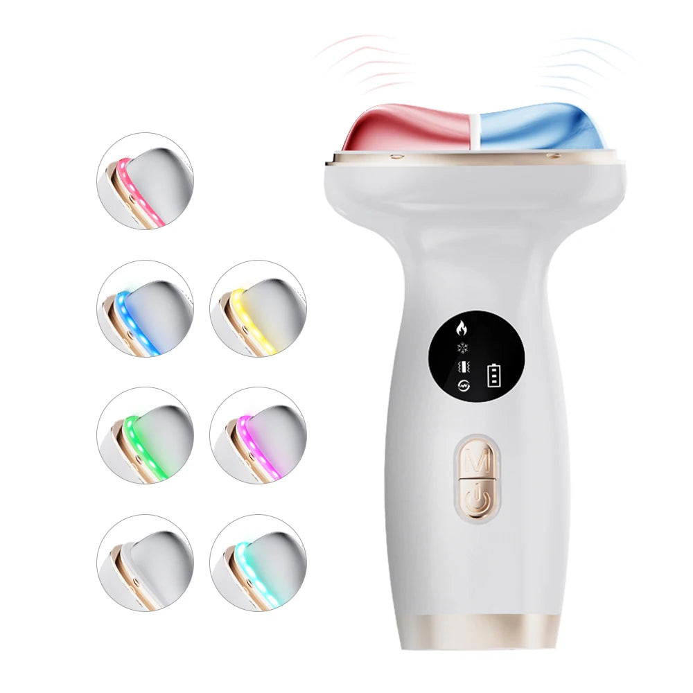 Neck Beauty Device Home Skin Tightening Machine Neck Cold Hot Compress Massage Vibration EMS Wrinkle Reduction