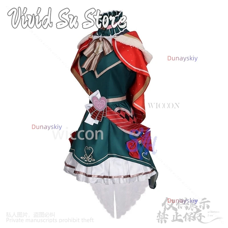 Kusanagi Nene Cosplay Project Sekai Colorful Stage Wonderlands Anime Costume Red Green Dress Kawaii Lolita Halloween Christmas