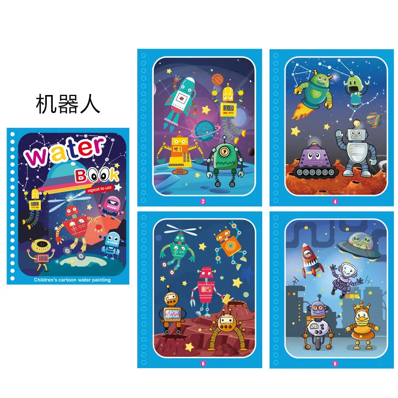 NEW Kids Magic Water Drawing Books Coloring Books Painting Toys for Kids Birthday Christmas New Year Gift for Boys and Girls