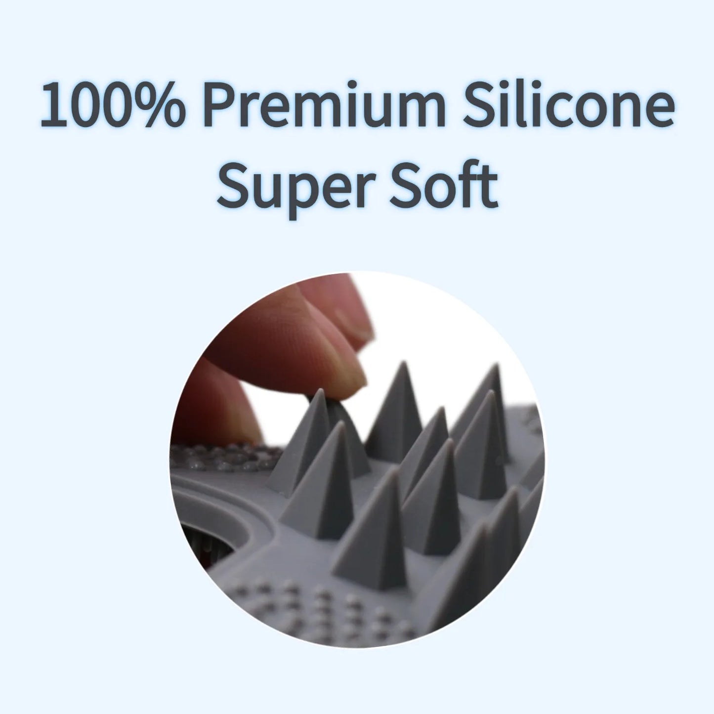 Soft Silicone Exfoliating Brush Womens Manual Body Cleansing Scrubber Shampoo Shower Gentle Massage Bath Brush