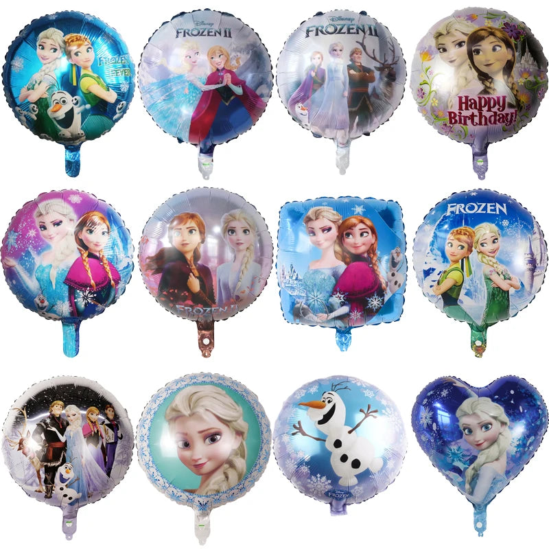 10Pcs 18Inch Frozen ElsaBalloons Anna Olaf Princess Air Globo Girl's Birthday Party Wedding Baby Shower Decorations Kid Toy Gift