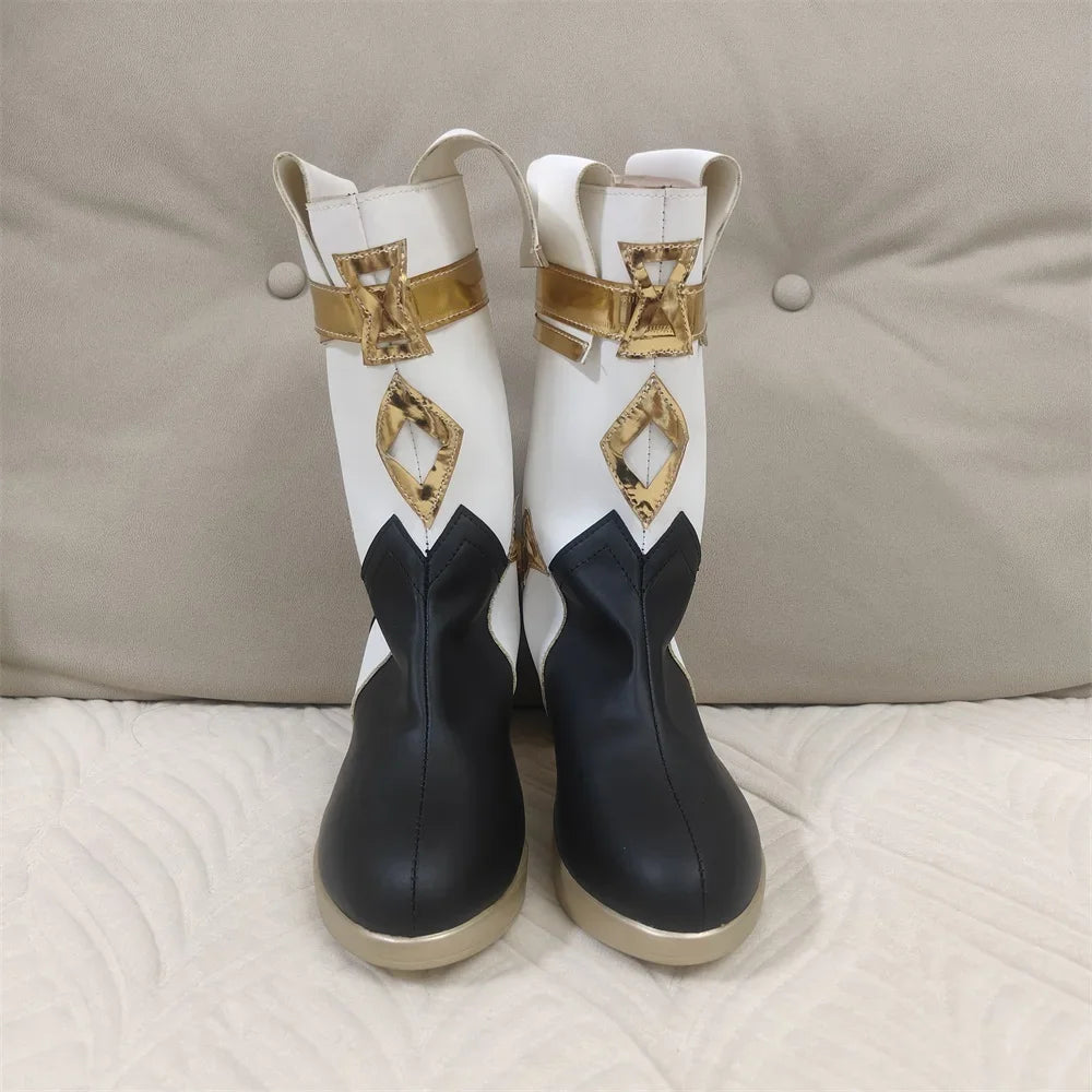 CosplayGame Genshin Sethos Cosplay Shoes Impact Sethos Cosplay Costume Accessory Props Pu Leather Sethos Cosplay Role Playing Sh