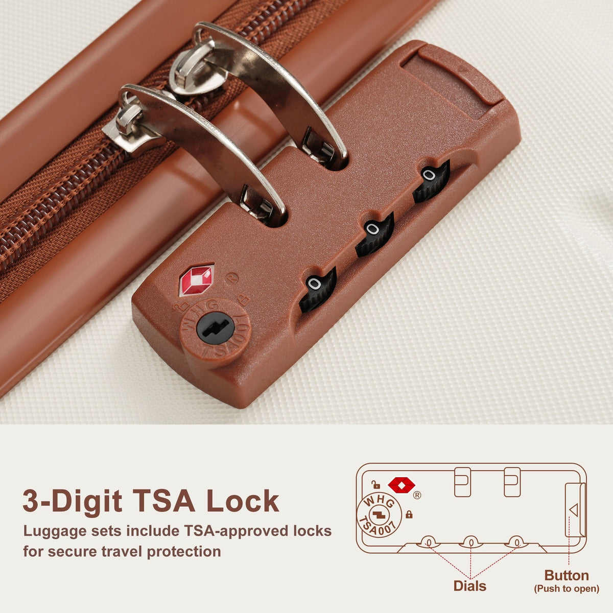 4-Piece Hardside Luggage Set with TSA Lock, 16/20/24/28 Inch Spinner