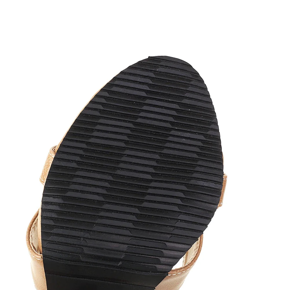 Summer New Casual Black Blue Women Sandals Sexy High Gladiator Heel Lady Party Shoes Plus Small Big Size 32 43 45 48