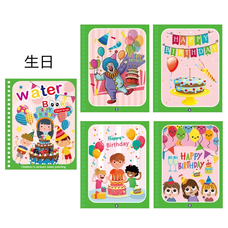 NEW Kids Magic Water Drawing Books Coloring Books Painting Toys for Kids Birthday Christmas New Year Gift for Boys and Girls