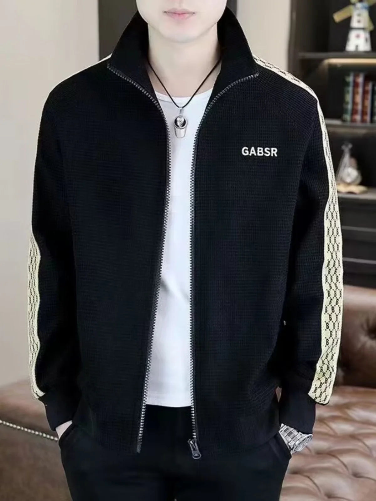 Casual Men's Stand Collar Jaet Spring Autumn New Sle 2024 Trendy Brand High-End Feeling Topwear Autumn Outerwear Coat