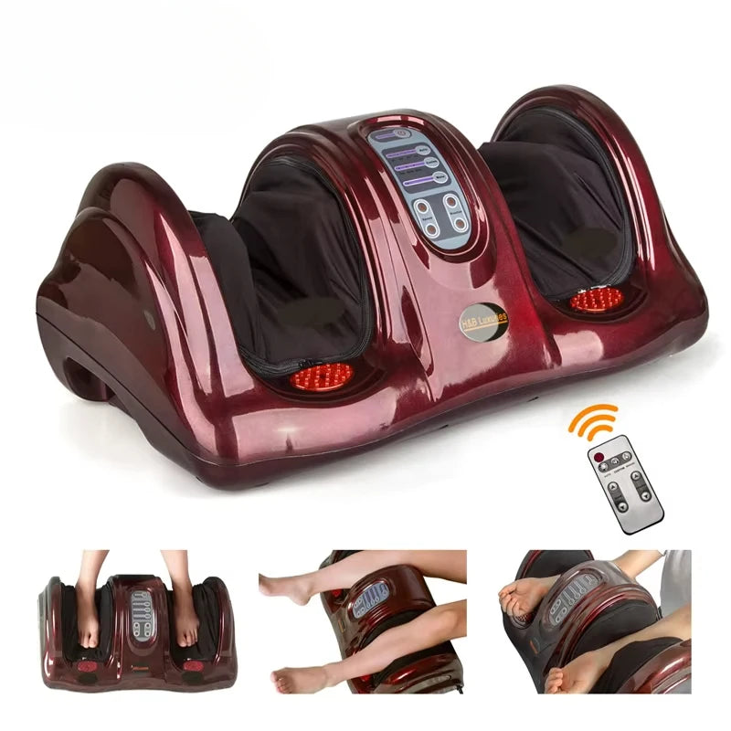 Electric Shiatsu Vibration Foot Massager with Roller Therapy Health Care Remote control Improve Blood Circulation