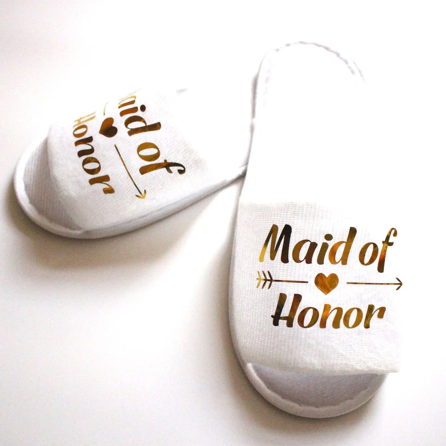 20 Pairs Bride & Bridesmaid, Wedding Party Guests Home Slip on Shoes Bridal Party Slippers Open-toe with Golden, Red and Black