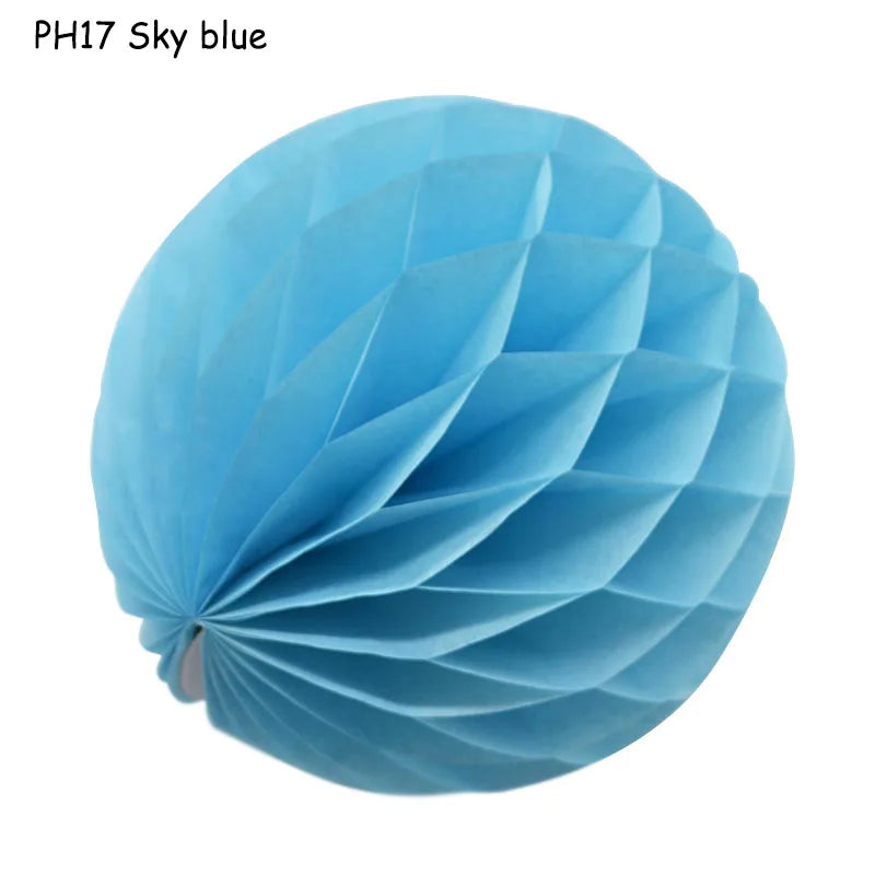 5pcs/lot 10/15cm Decorative Paper Honeycomb Ball Pastel Flower Wedding Kid Birthday Party Decoration Baby Shower Supplies8Z