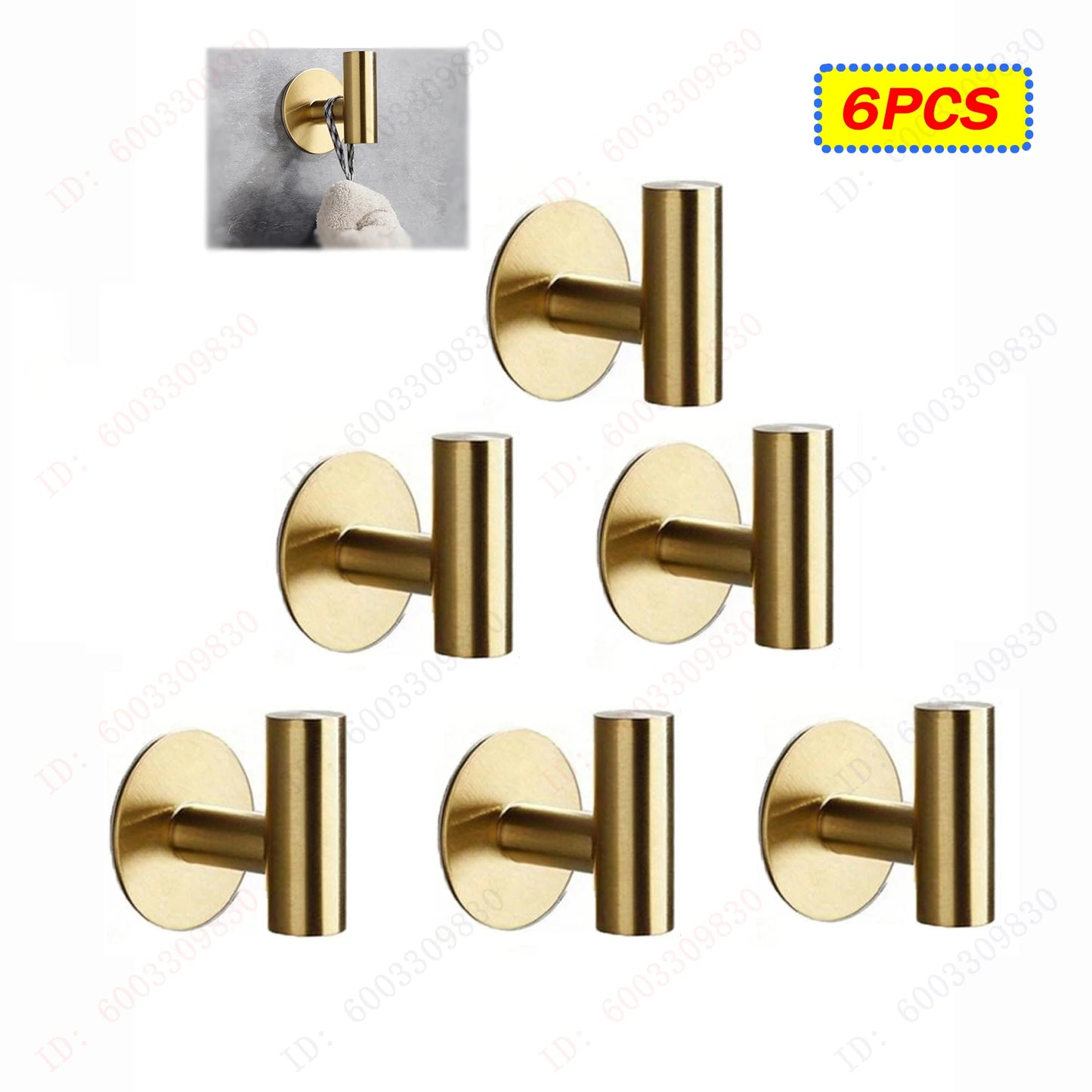 6/3PCS Strong Adhesive Wall Hooks,Self-adhesive Hooks,Towels Hanger Hook,Coat Hanging Rack,Key Holder,Bathroom Accessories