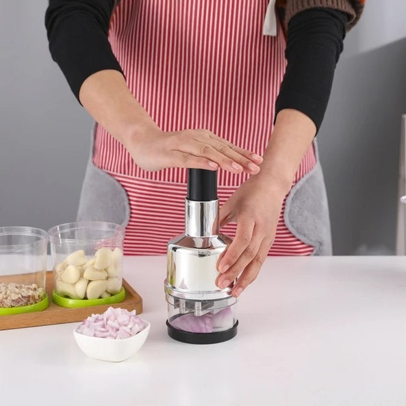 Vegetable Fruit Salad Onion Garlic Food Hand Chopper Cutter Slicer