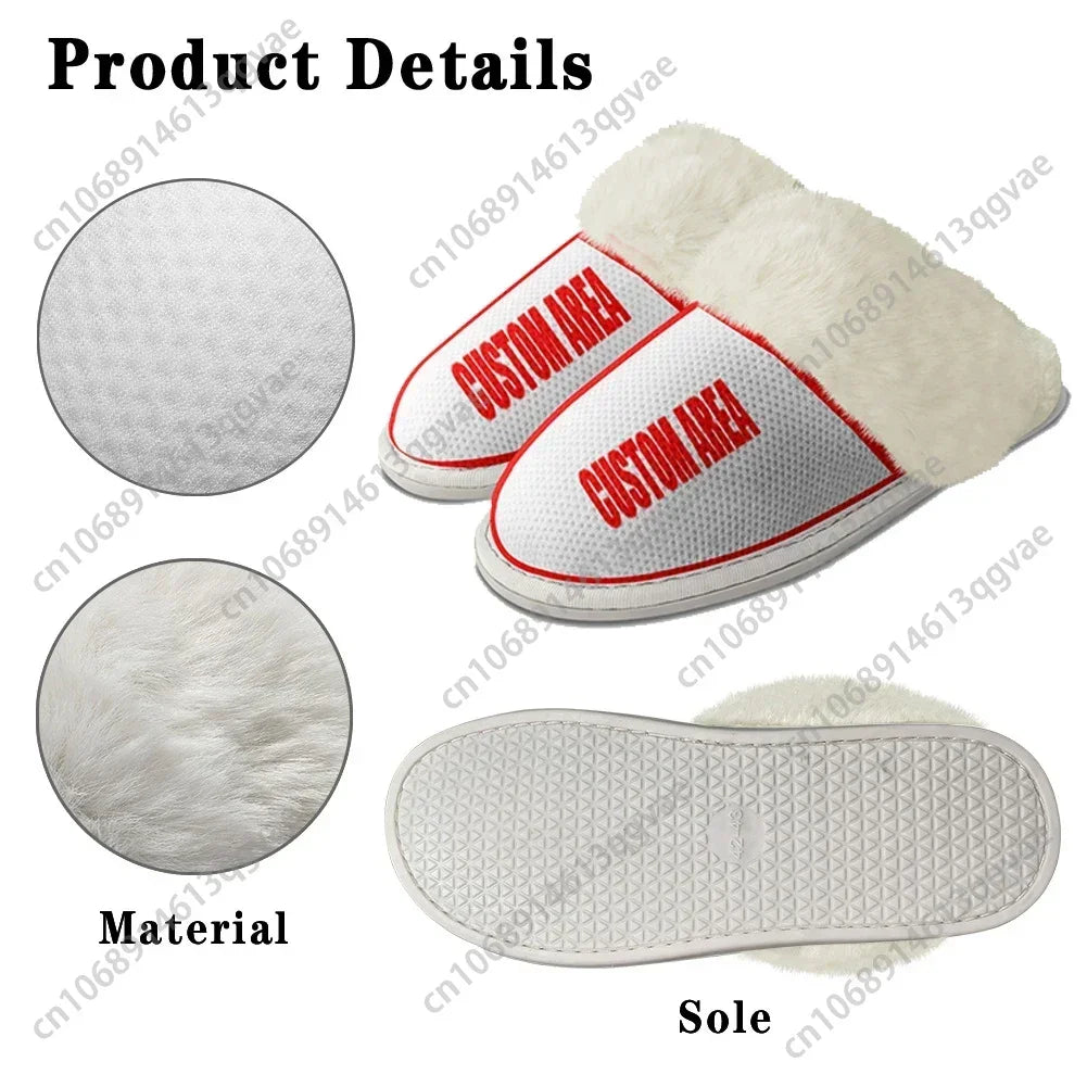 Christmas Snowman Scottish Style Slippers Mens Womens Home Cotton Plush Bedroom Keep Warm Custom Thermal Lightweight Slipper
