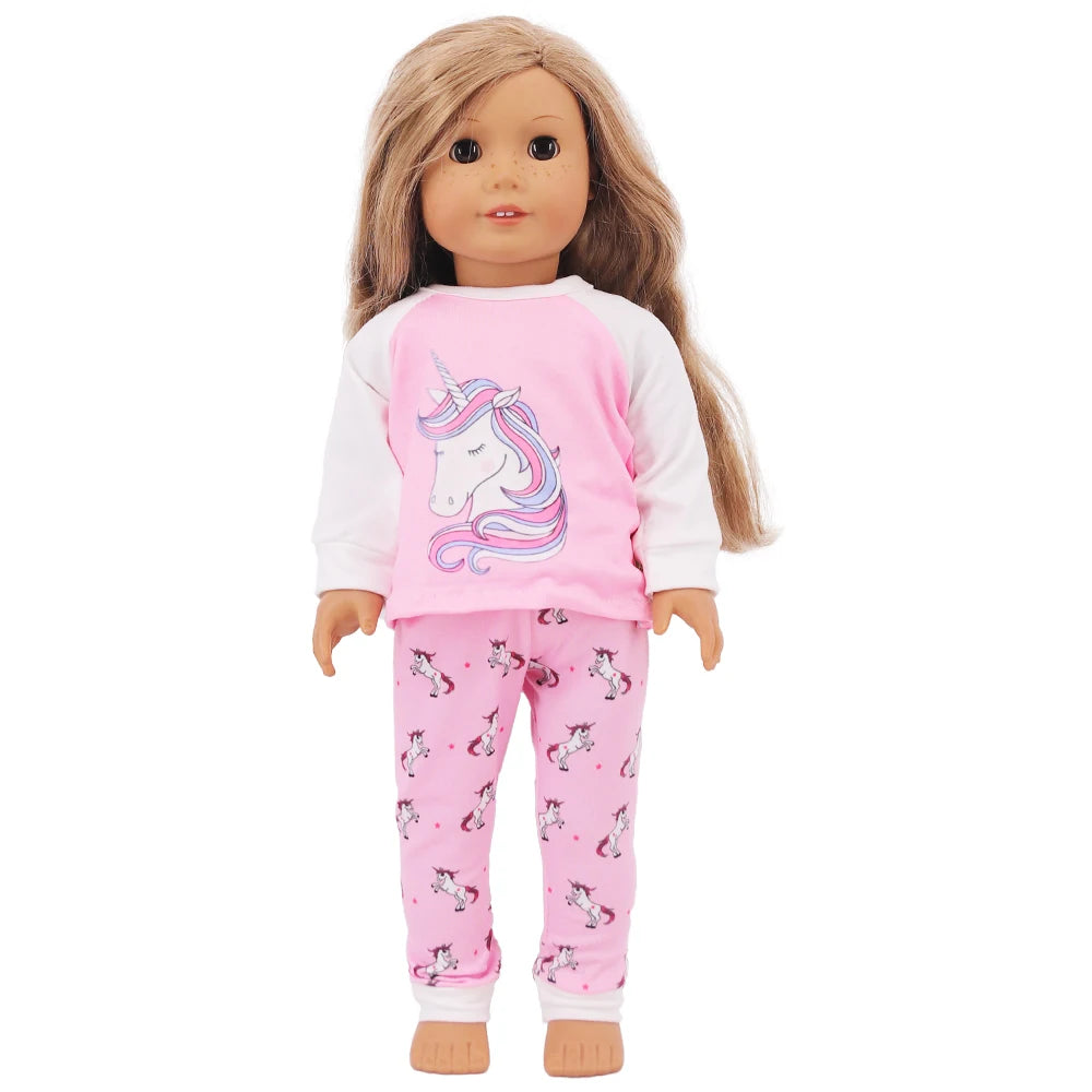 43Cm Baby Doll Clothes Accessories Pink Series Pajama Swimsuit for 18inch Girl American & 43 cCm Baby Reborn Doll,Our Generation