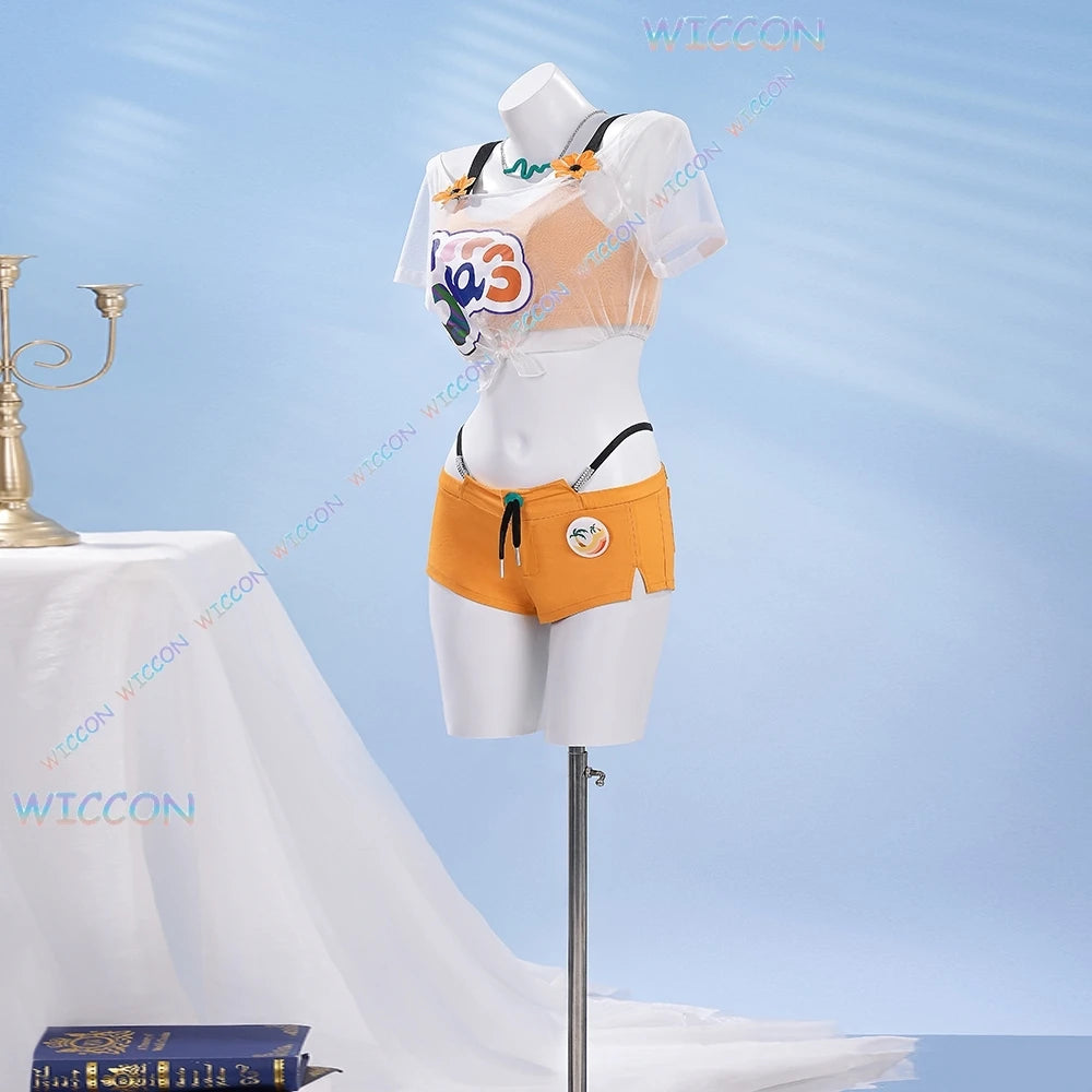 [OHaYoCos]MC Belle Cosplay Costume Wig Cosplay Zenless Zone Zero Beach Outfit Summer Game Clothes Uniform Outfit Halloween ZZZ R
