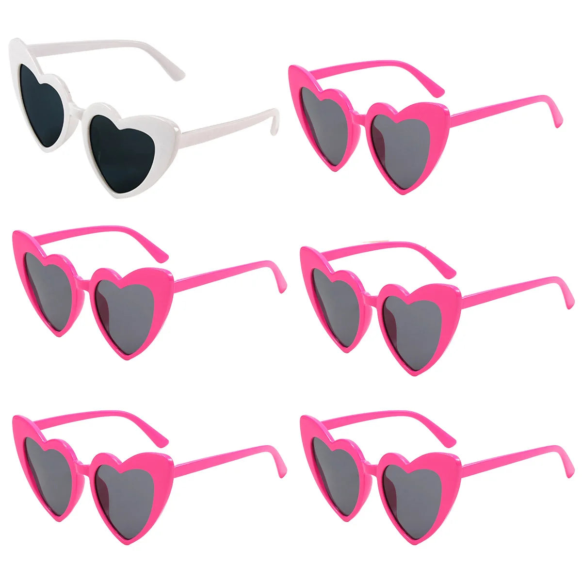 Heart Shaped Sunglasses for Women Retro Cat Eye Sunglasses Wedding Engagement Decoration Shopping Traveling Party Accessories