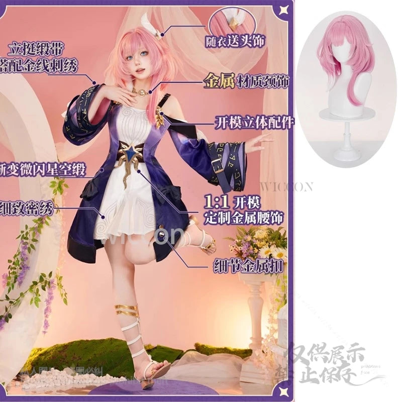 Anime Honkai: Star Rail Cyrene Cosplay Costume Wigs Play Role Clothes Outfits High Quality XL Women Halloween Christmas Party
