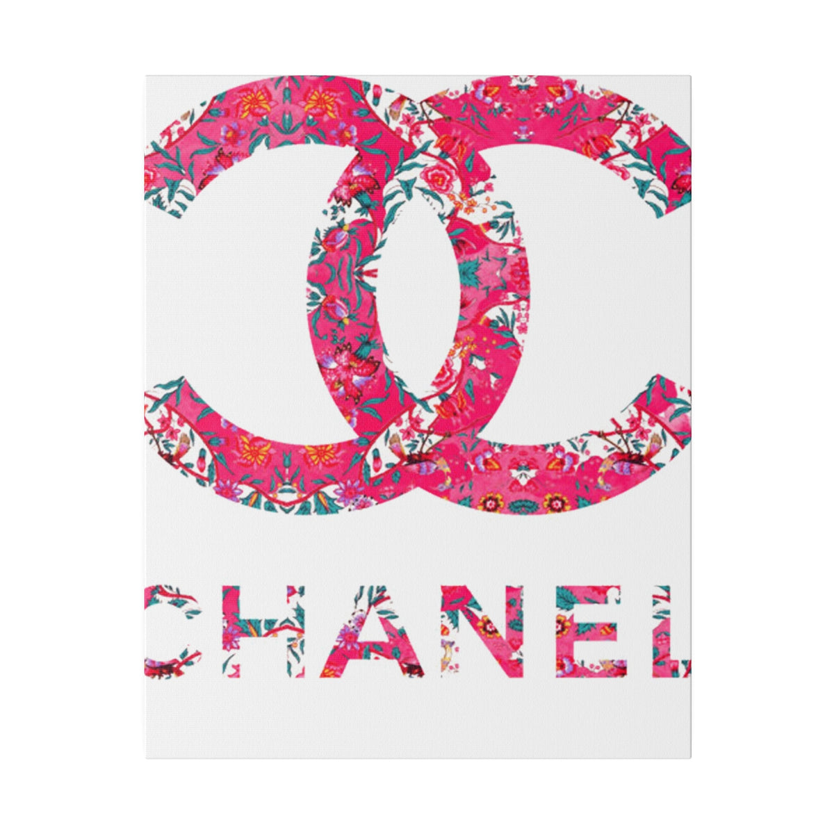 Coco Chanel Logo Pink Canvas