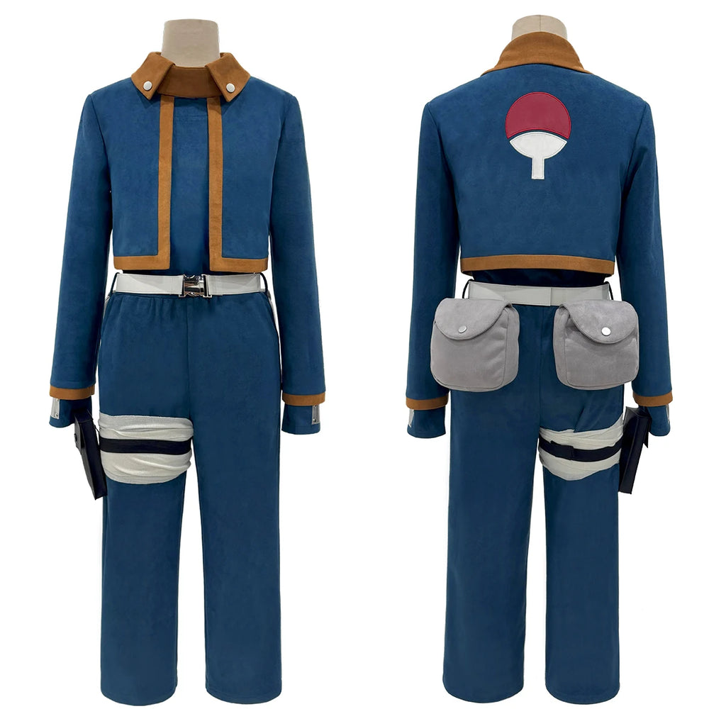 HOLOUN Anime Uchiha Obito Cosplay Costume Top Shirt Pants Waist Bags Animation Convention Halloween Christmas Adult Version