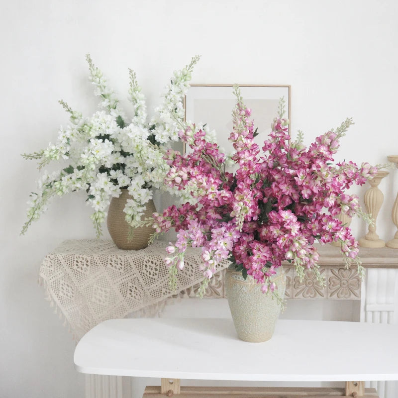 75cm Autumn Artificial Hyacinth Flowers Long Branch Wisteria Fall Christmas Home Room Wedding Table Decor Fake Floral Wreath