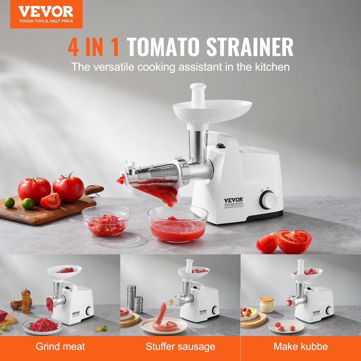 4 LBS/Min Electric Tomato Strainer 300W Tomato Sauce Maker Machine