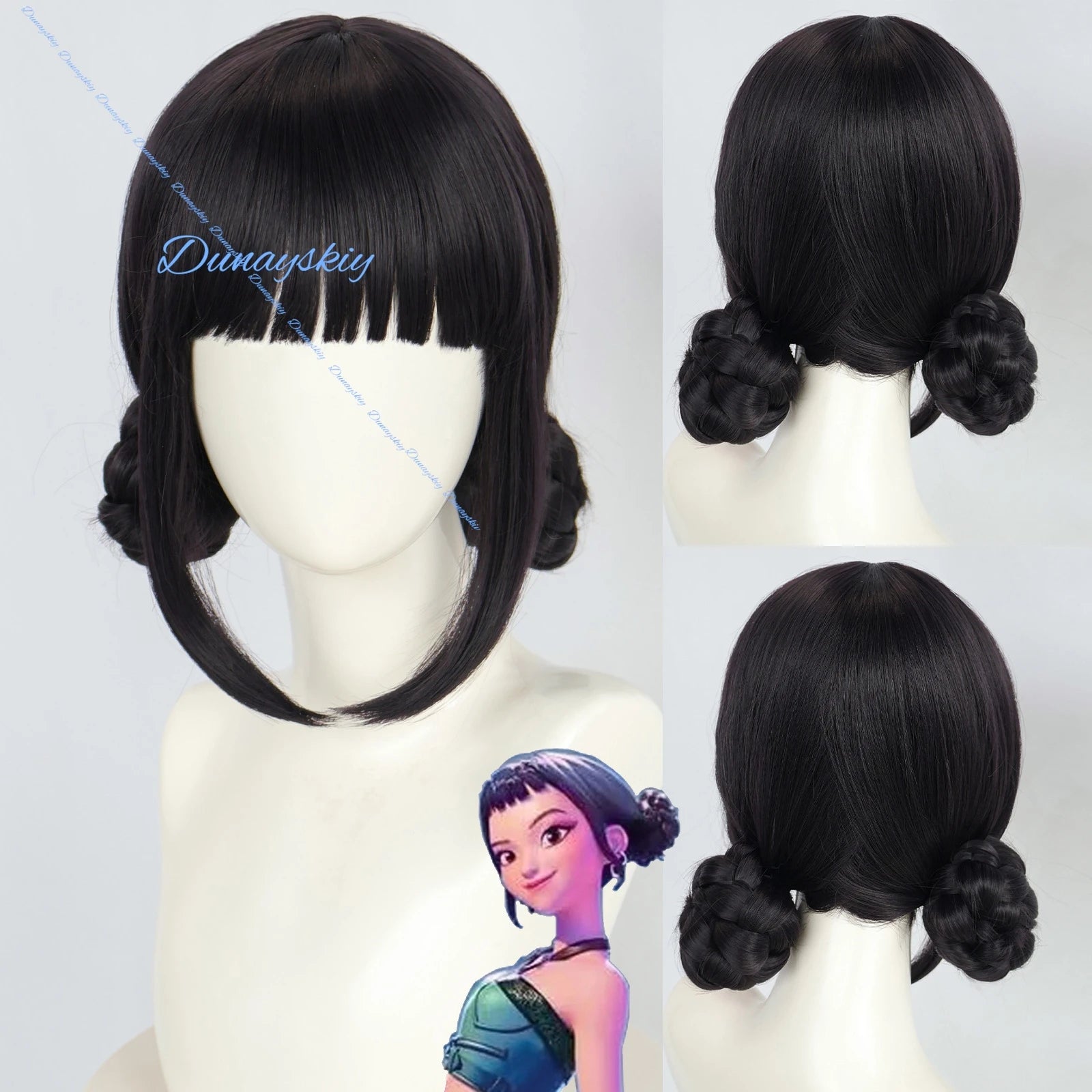 Kpop Demon Hunters Cosplay Wig Set - Rumi/Zoey/Mira Heat-Resistant Synthetic Hair for Anime Con & Halloween Costume