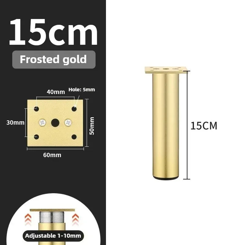 4pcs 6-30cm Aluminum Alloy Furniture Legs Metal Adjustable Legs, for Cabinet Table Legs Sofa Feet Furniture Replacement Foot