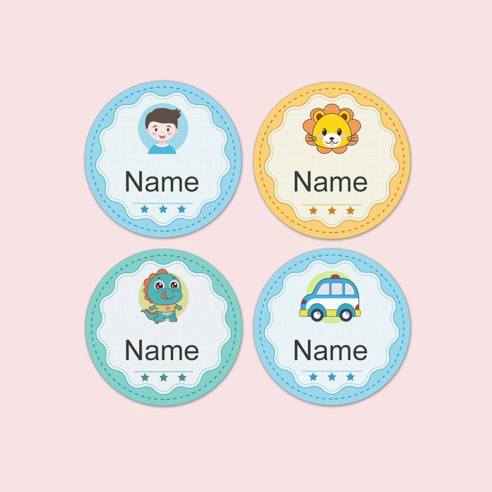 Customized Ironing Clothes various shapes Stickers baby Name Safty tags Kindergarten Waterproof versatile for ironing or sewing