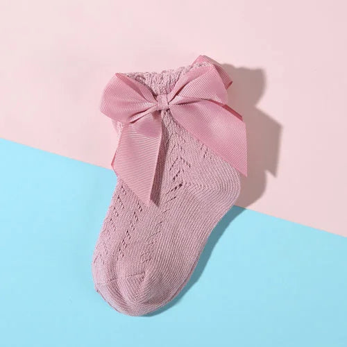 Newborn Baby Summer Mesh Girls Socks Fashion Bow Thin Socks for Girls Infant Clothes Accessories
