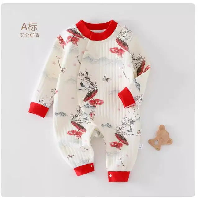 Pure cotton warm clothes for newborn babies 1