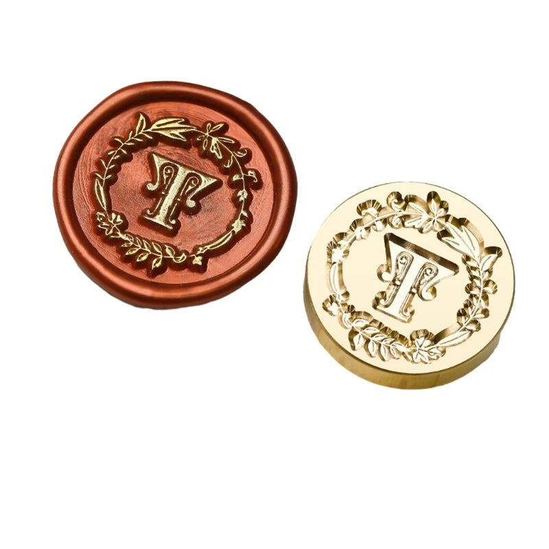 Y1UB Sealing Wax Stamp Letter Series Wax Seal Stamp for Christmas Card Decorations