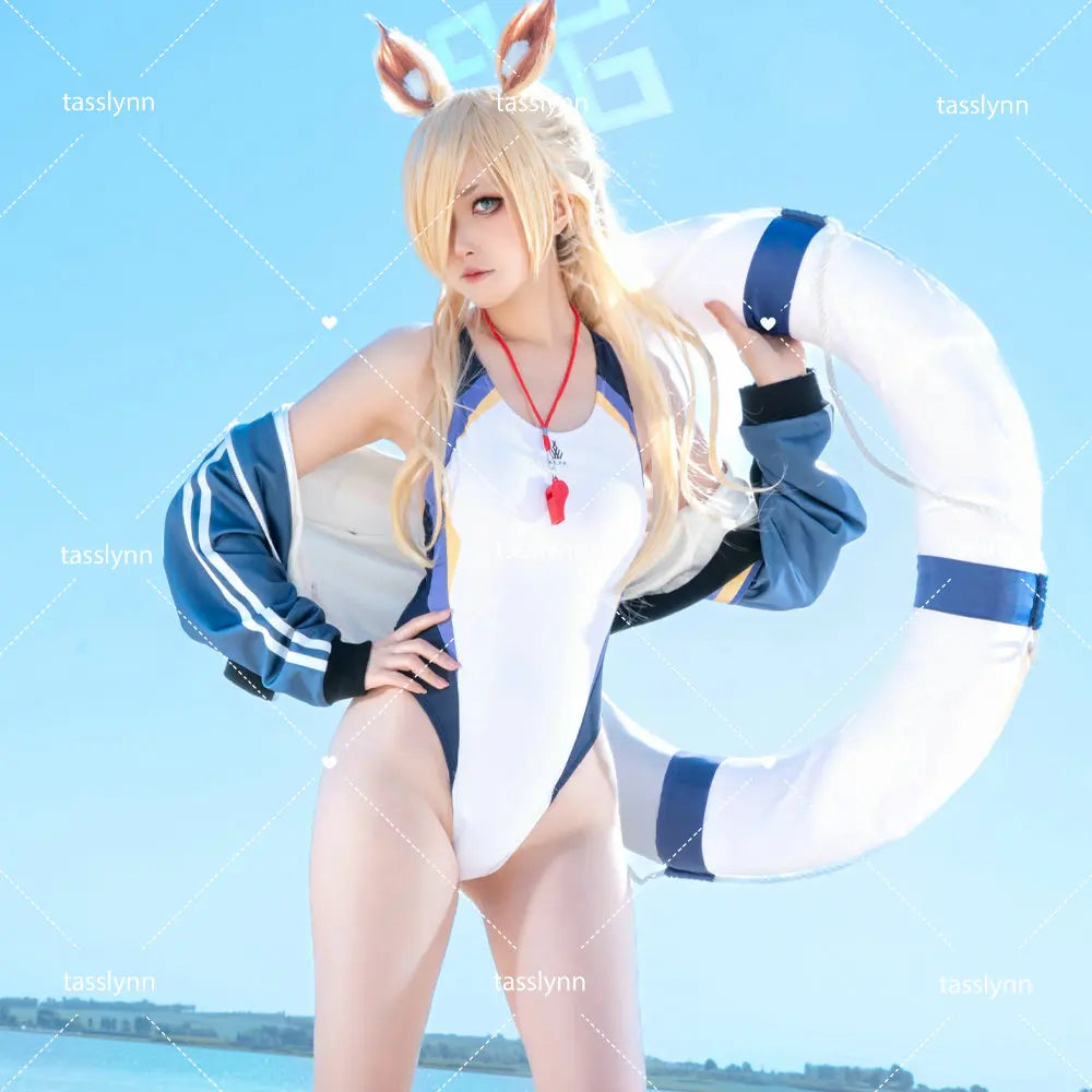 Kanna Ogata Cosplay Costume Kanna Swimsuit Jacket Swimwear Outfit Game Blue Archive Anime Cosplay Halloween Costumes for Women