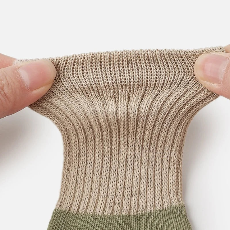 5 Pairs/set Cotton Baby Socks for Newborn Girls Boys Mid Calf Patchwork Cartoon Stockings Kids Cute Clothes Accessories 0-5Years