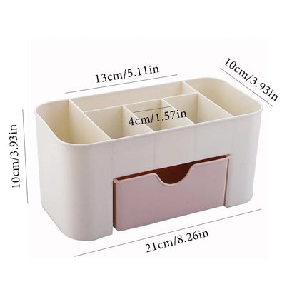 Nail Art Organizer Desktop Drawer Cosmetic Storage Box Makeup Brush Organizer Box Jewelry Lipstick Mask Compartment