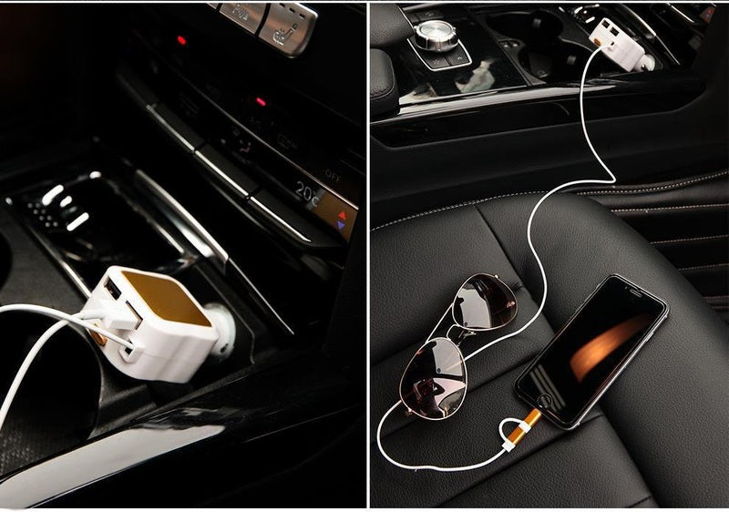 Retractable 2 in 1 Car Charger