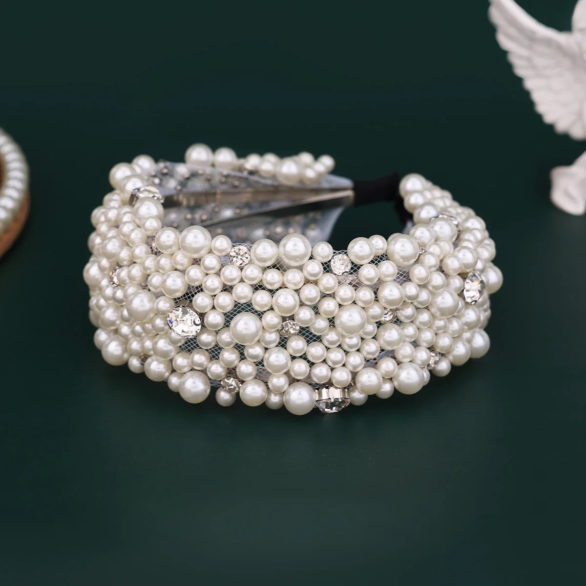 Wedding Bridal Pearl Headband Bride Hair Accessories Elegant Headpiece Women Hair Band Jewelry Party Hairwear